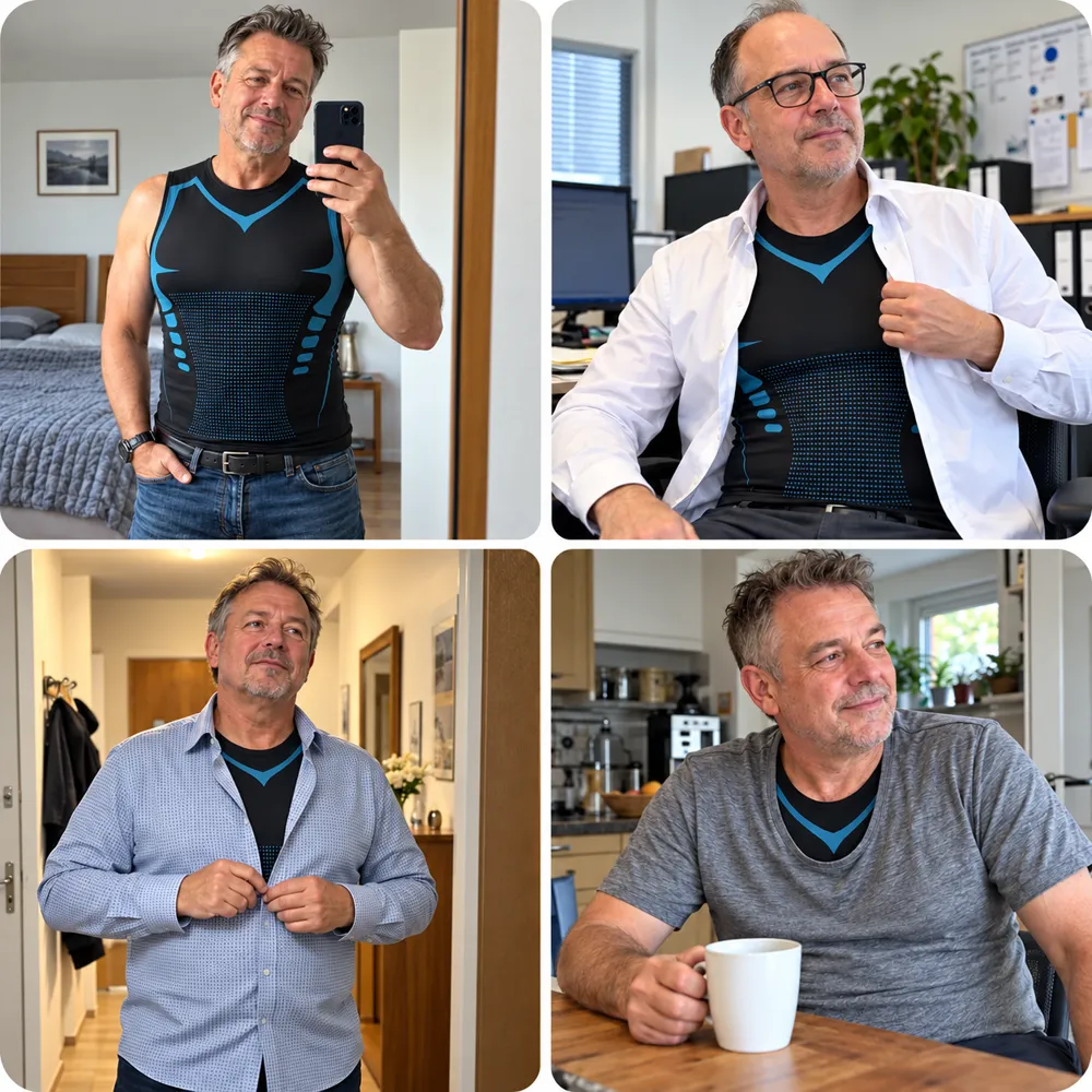 TitanForm im Alltag: im Büro, unter dem Hemd, in der Freizeit